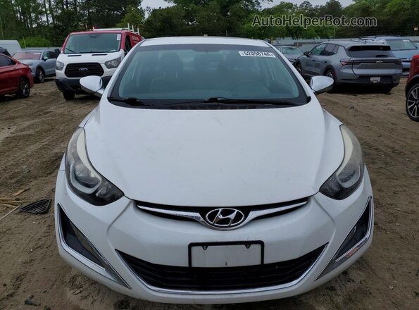 5NPDH4AE3GH666326 2016 HYUNDAI ELANTRA Белый Вид спереди