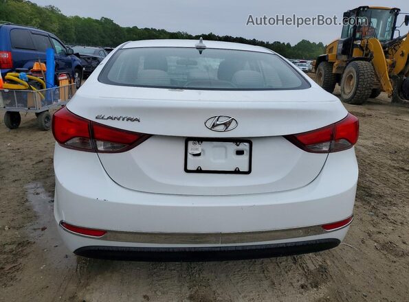 5NPDH4AE3GH666326 2016 HYUNDAI ELANTRA Белый Вид сзади