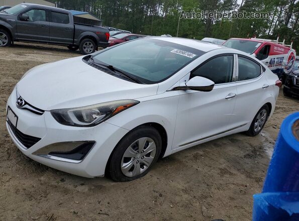 5NPDH4AE3GH666326 2016 HYUNDAI ELANTRA Белый Передняя левая четверть