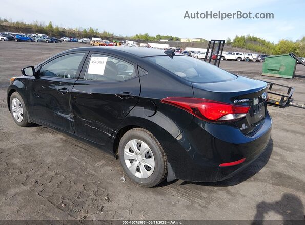 5NPDH4AE3GH715301 2016 HYUNDAI ELANTRA Черный Задняя левая четверть