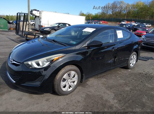 5NPDH4AE3GH715301 2016 HYUNDAI ELANTRA Черный Передняя левая четверть