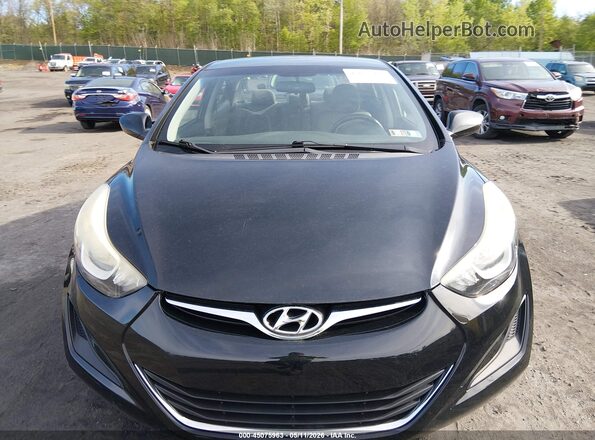 5NPDH4AE3GH715301 2016 HYUNDAI ELANTRA Черный Вид щитка приборов