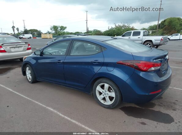 5NPDH4AE4GH731166 2016 HYUNDAI ELANTRA Blue უკანა მარცხენა