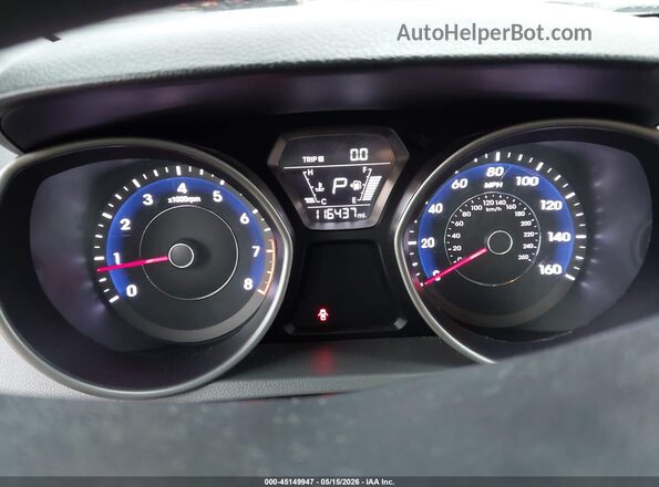5NPDH4AE4GH731166 2016 HYUNDAI ELANTRA Blue უკანა სავარძლების ხედი