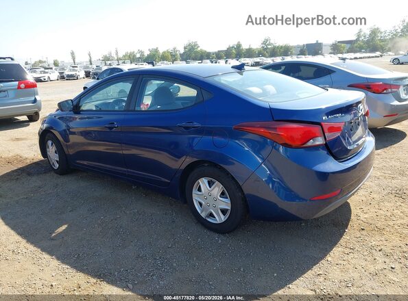 5NPDH4AE4GH754172 2016 HYUNDAI ELANTRA Blue Задня ліва чверть