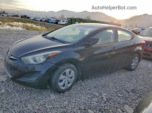 5NPDH4AE5GH687727 2016 HYUNDAI ELANTRA Black Vista tres cuartos delantera izquierda