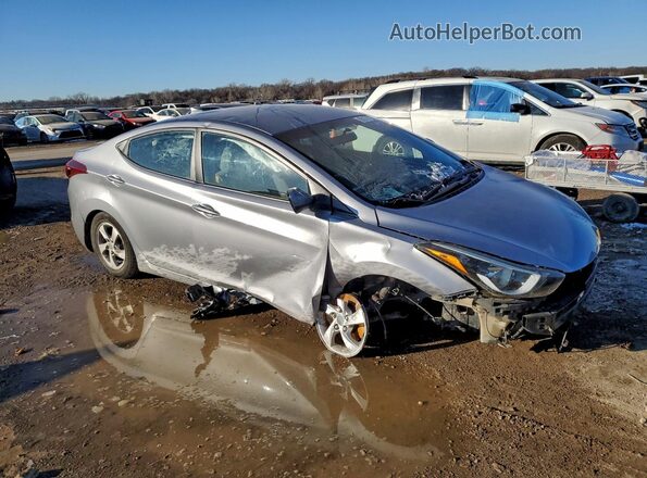 5NPDH4AE6GH694766 2016 HYUNDAI ELANTRA Серебряный Передняя правая четверть