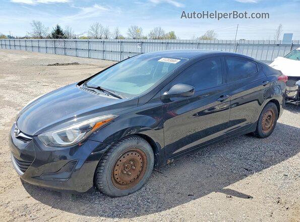 5NPDH4AE6GH737888 2016 HYUNDAI ELANTRA Black Vista tres cuartos delantera izquierda