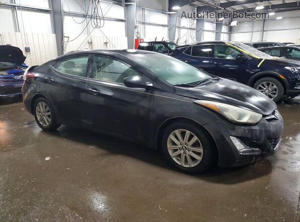5NPDH4AE7GH690547 2016 HYUNDAI ELANTRA Черный Передняя правая четверть