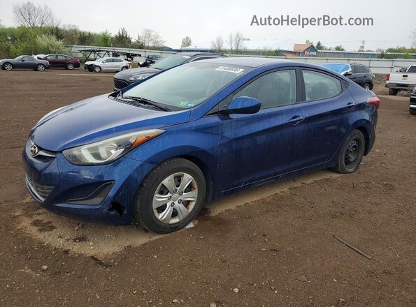 5NPDH4AE7GH752111 2016 HYUNDAI ELANTRA Blue Vista tres cuartos delantera izquierda