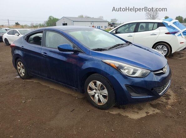 5NPDH4AE7GH752111 2016 HYUNDAI ELANTRA Blue Delantero derecho