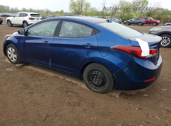 5NPDH4AE7GH752111 2016 HYUNDAI ELANTRA Blue Trasero izquierdo
