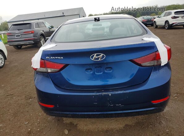 5NPDH4AE7GH752111 2016 HYUNDAI ELANTRA Blue Vista trasera