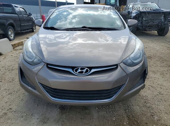 5NPDH4AE8GH654026 2016 HYUNDAI ELANTRA Brown Vista frontal