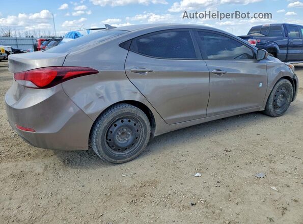 5NPDH4AE8GH654026 2016 HYUNDAI ELANTRA Brown Trasero derecho