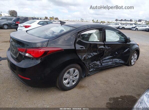 5NPDH4AE8GH695899 2016 HYUNDAI ELANTRA Черный Задняя правая четверть
