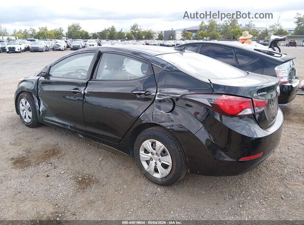 5NPDH4AE8GH695899 2016 HYUNDAI ELANTRA Черный Задняя левая четверть