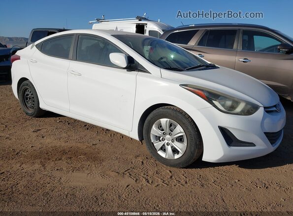 5NPDH4AE8GH721241 2016 HYUNDAI ELANTRA White Delantero derecho