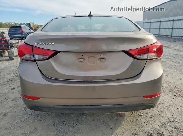 5NPDH4AE9GH727419 2016 HYUNDAI ELANTRA Gold Rear view
