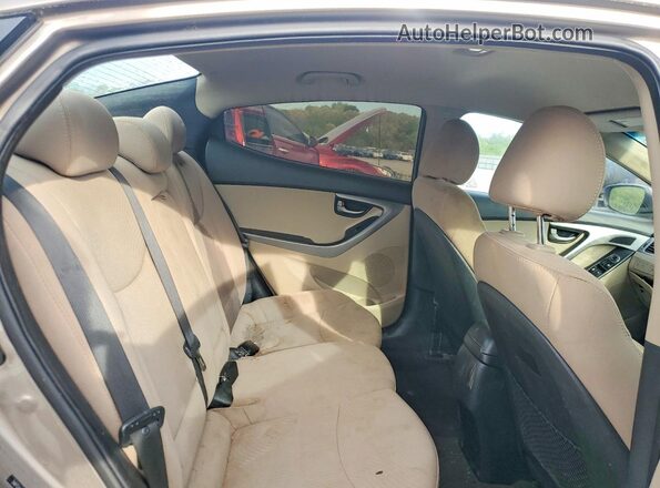 5NPDH4AE9GH727419 2016 HYUNDAI ELANTRA Gold Rear seats view