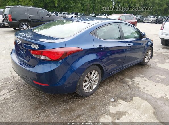 5NPDH4AE9GH749338 2016 HYUNDAI ELANTRA Синий Задняя правая четверть
