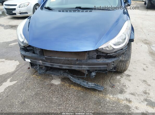 5NPDH4AE9GH749338 2016 HYUNDAI ELANTRA Синий Вид спереди