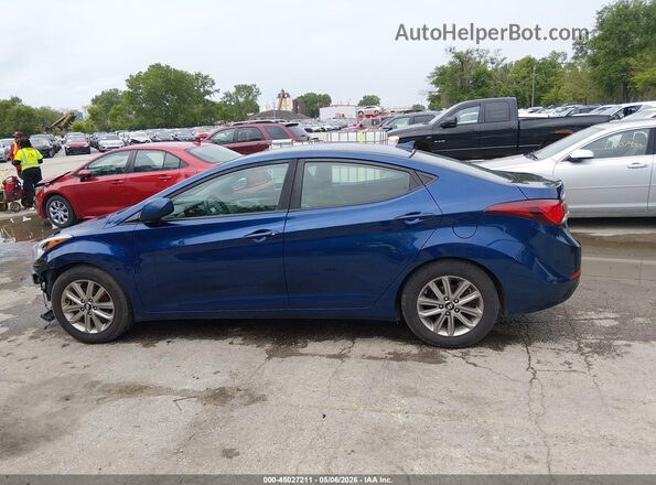 5NPDH4AE9GH749338 2016 HYUNDAI ELANTRA Синий Панорамный вид салона 360°