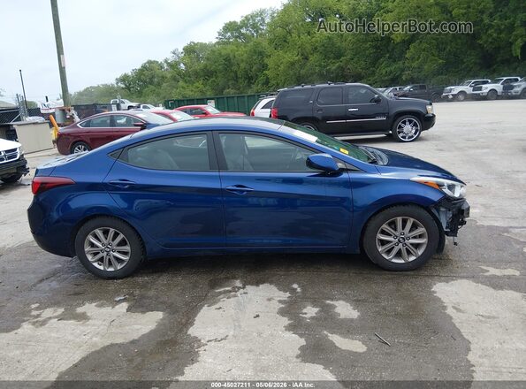 5NPDH4AE9GH749338 2016 HYUNDAI ELANTRA Синий Вид задней части салона