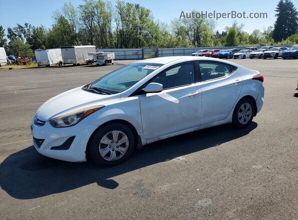 5NPDH4AE9GH776457 2016 HYUNDAI ELANTRA White Vista tres cuartos delantera izquierda
