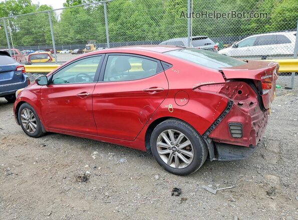 5NPDH4AEXGH656618 2016 HYUNDAI ELANTRA Красный Задняя левая четверть