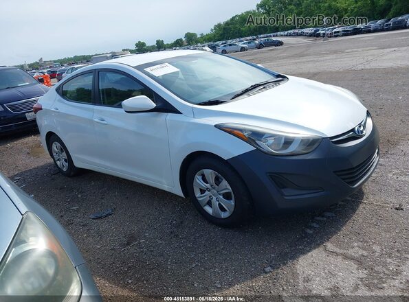 5NPDH4AEXGH667313 2016 HYUNDAI ELANTRA White Front right