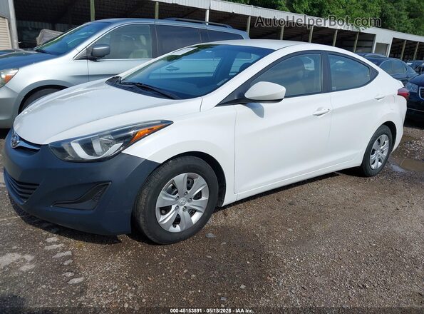 5NPDH4AEXGH667313 2016 HYUNDAI ELANTRA White Front left