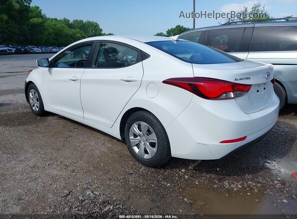 5NPDH4AEXGH667313 2016 HYUNDAI ELANTRA White Rear left