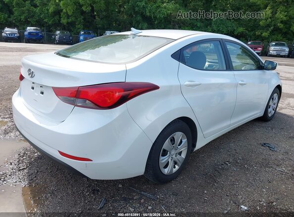 5NPDH4AEXGH667313 2016 HYUNDAI ELANTRA White Rear right