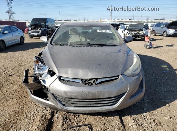 5NPDH4AEXGH700892 2016 HYUNDAI ELANTRA Серебряный Вид спереди