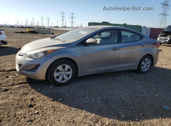5NPDH4AEXGH700892 2016 HYUNDAI ELANTRA Серебряный Передняя левая четверть