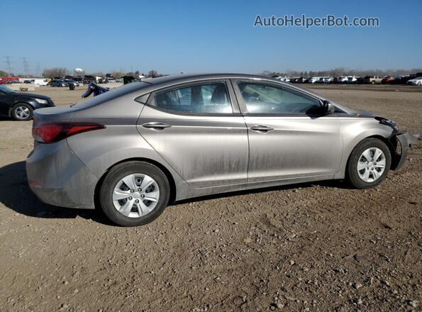 5NPDH4AEXGH700892 2016 HYUNDAI ELANTRA Серебряный Задняя правая четверть