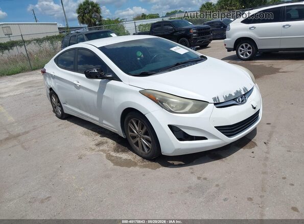 5NPDH4AEXGH704960 2016 HYUNDAI ELANTRA White Front right