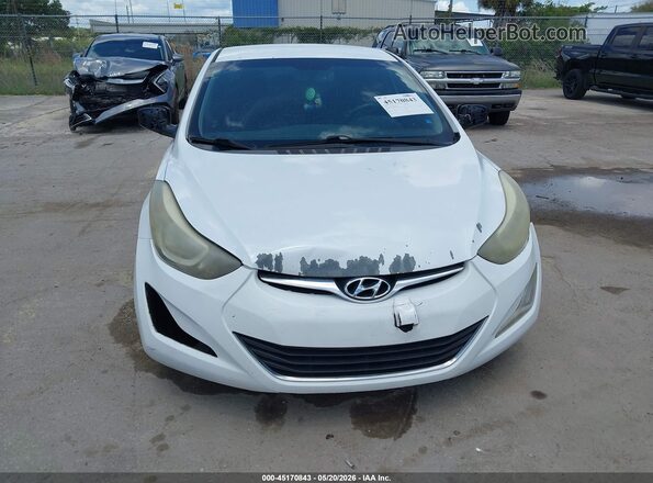 5NPDH4AEXGH704960 2016 HYUNDAI ELANTRA White Front view
