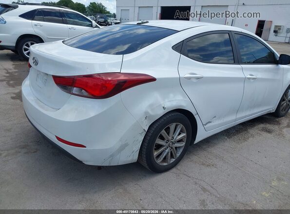 5NPDH4AEXGH704960 2016 HYUNDAI ELANTRA White Instrument cluster view