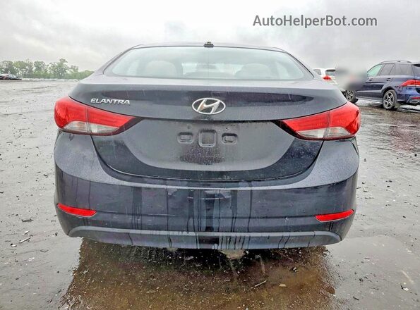 5NPDH4AEXGH753513 2016 HYUNDAI ELANTRA Черный Вид сзади