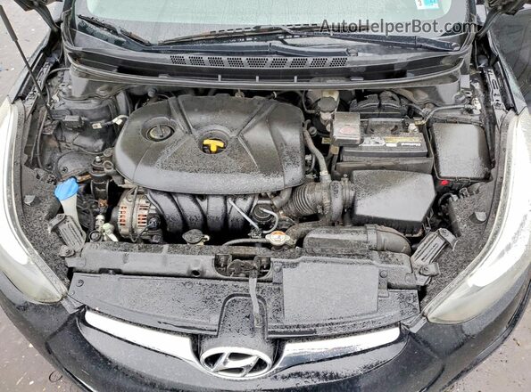 5NPDH4AEXGH753513 2016 HYUNDAI ELANTRA Черный Вид задней части салона
