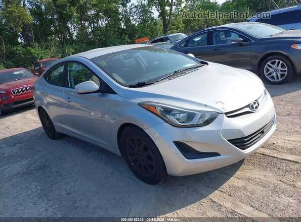 5NPDH4AEXGH755052 2016 HYUNDAI ELANTRA Silver წინა მარჯვენა