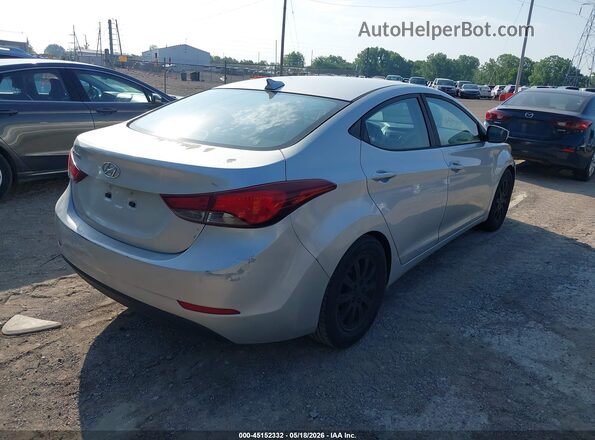 5NPDH4AEXGH755052 2016 HYUNDAI ELANTRA Silver უკანა მარჯვენა