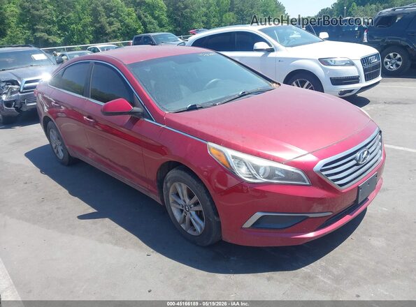 5NPE24AF0GH282745 2016 HYUNDAI SONATA Бордовый Передняя правая четверть