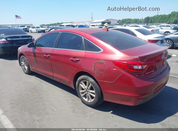 5NPE24AF0GH282745 2016 HYUNDAI SONATA Бордовый Задняя левая четверть