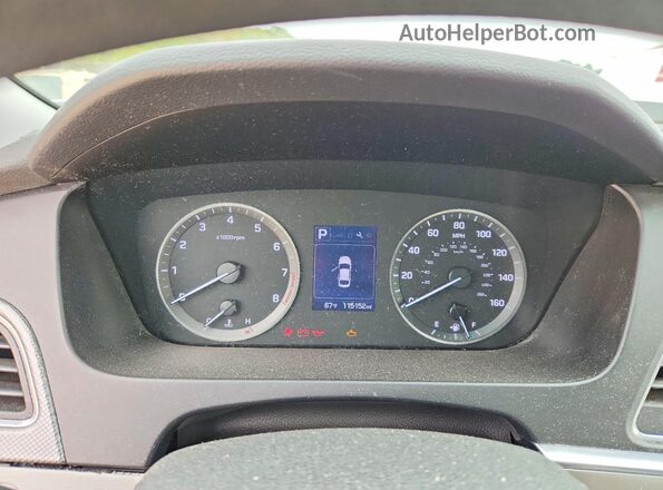 5NPE24AF0GH296323 2016 HYUNDAI SONATA White Widok zestawu wskaźników