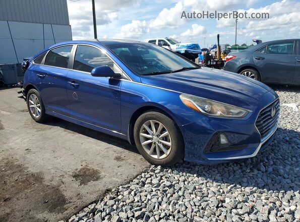 5NPE24AF0KH765452 2019 HYUNDAI SONATA Синий Передняя правая четверть