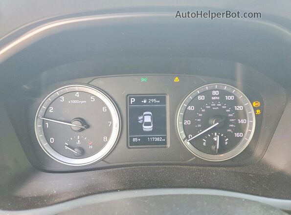 5NPE24AF0KH765452 2019 HYUNDAI SONATA Синий Вид щитка приборов