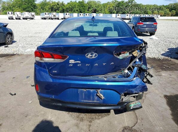 5NPE24AF0KH765452 2019 HYUNDAI SONATA Синий Вид сзади